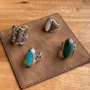 Bohemian stone rings